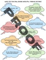 Recognizing Unhelpful Thinking-2 worksheet bundle - Image 3