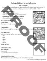 Zentangle Worksheet for Anxiety Reduction-Coping Skill - Image 2