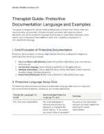 Clinician Template Packet- Protective language in documentation