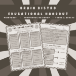 Brain Bistro | Dopamine & Serotonin Menu | Mental Health Activity Menu | Therapy Resource | Self-Care Worksheet