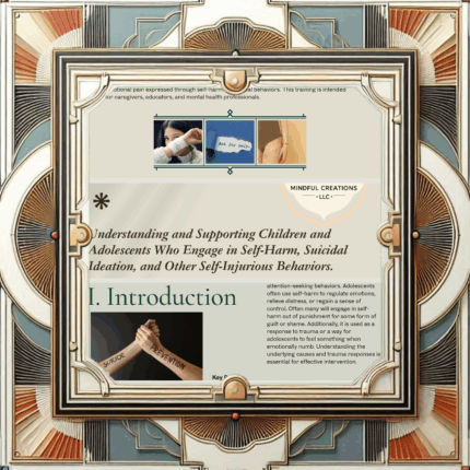 Self-Harm & Suicidal Ideation Assessment | Mental Health Presentation | Psychoeducation Slides | LCSW Therapy Resource