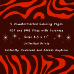 Horror Icons Positive Affirmation Coloring Pages | Creepy Slasher Printable | Cartoon Style Horror - Image 3