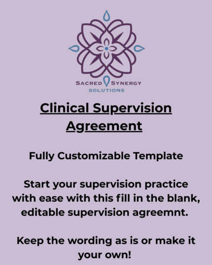 Clinical Supervision Agreement