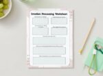 Emotion Processing Worksheet: Emotional Awareness Tool (Fillable PDF Digital Download)