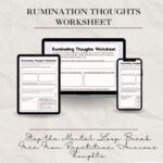 Ruminating Thoughts Worksheet for Breaking Thought Loops | Anxiety & OCD Tool (Fillable Digital Download)