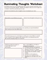 Ruminating Thoughts Worksheet for Breaking Thought Loops | Anxiety & OCD Tool (Fillable Digital Download) - Image 2