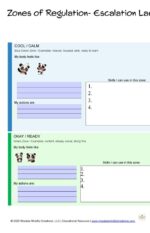 Printable Zones of Regulation Worksheet (Escalation) - Image 2