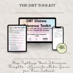 DBT Distress Tolerance Skills Workbook: Therapy Worksheets (Fillable PDF Download- With Printer-friendly version)