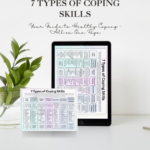 7 Types of Coping Skills Chart: Anxiety Relief Guide, Therapy Tool (Digital Download)