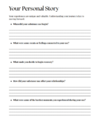 Addiction Recovery Workbook - Downloadable PDF (23 Pages of Self Reflective Journaling)