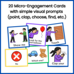 Micro-Engagement Cards for Preschool ASD | ABA Visual Prompt Cards for Circle Time, Responding & Participation | Yes/No, Choice & Action Cards - Image 2