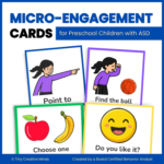 Micro-Engagement Cards for Preschool ASD | ABA Visual Prompt Cards for Circle Time, Responding & Participation | Yes/No, Choice & Action Cards
