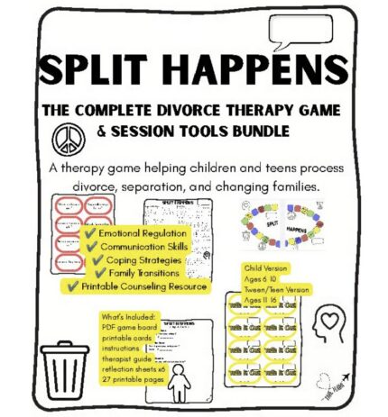 Split Happens: Divorce & Family Therapy Game | Counseling, ESL for Kids & Teens