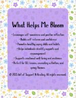 What Helps Me Bloom SEL Worksheet | Spring Self-Esteem & Coping Skills Activity