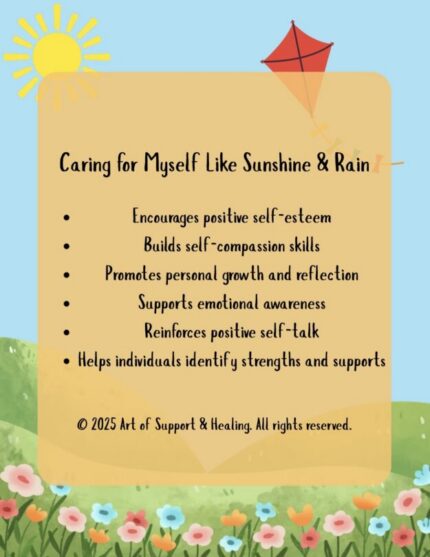 Caring for Myself Like Sunshine & Rain/Spring SEL Self-Esteem & Self-Compassion