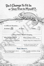 Do I Change to Fit In or Stay True to Myself -Self Reflection Worksheet - Image 2