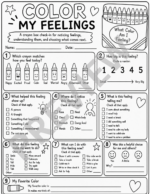 Color My Feelings - Emotional Regulation Worksheet - Image 2
