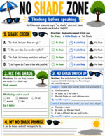 No Shade Zone Respectful Communication SEL Worksheet