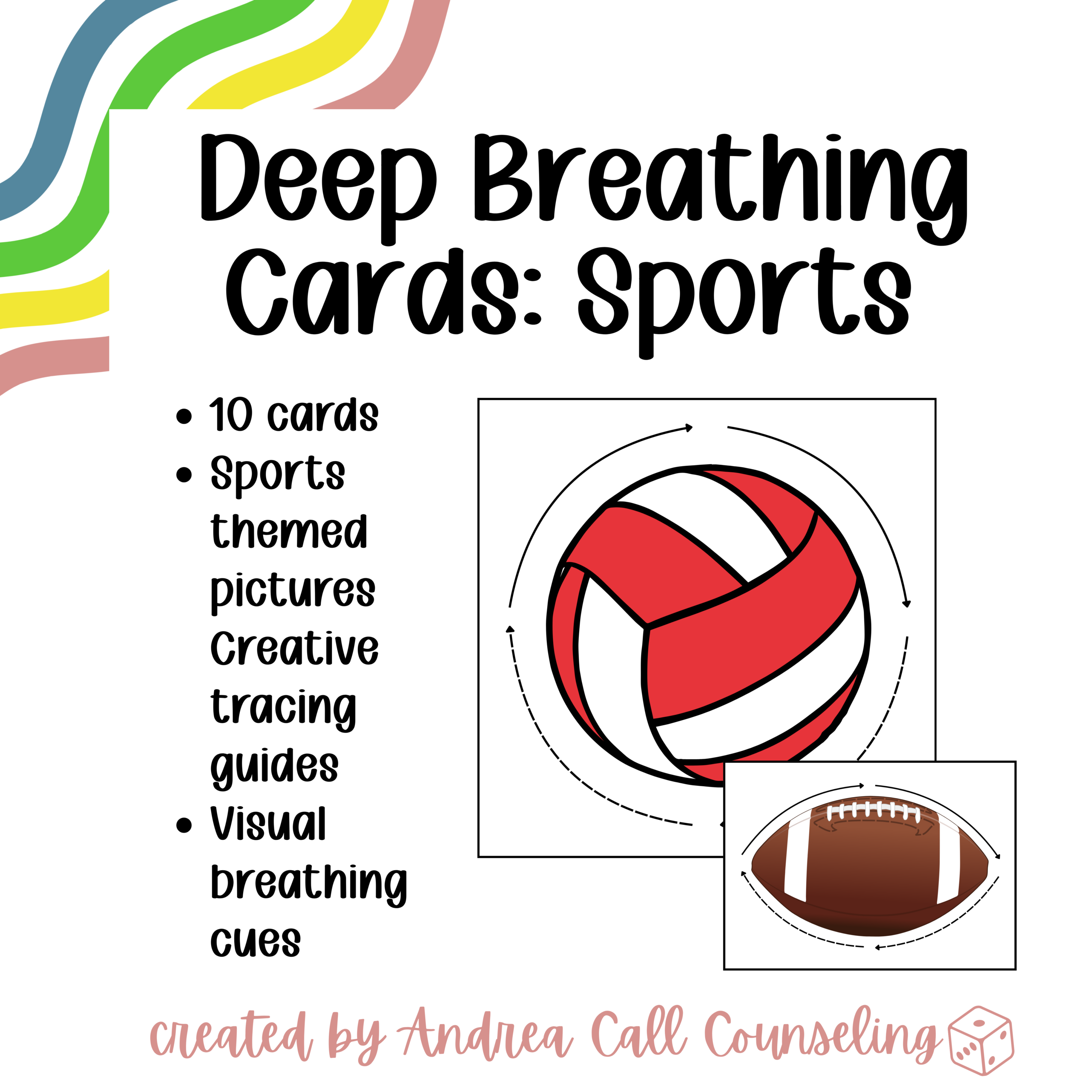 Sports Deep Breathing Cards thumbnail 10 Sports Themed Deep Breathing Cards for Kids - Image 1