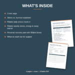 Stress & Burnout Workbook Fillable PDF | Burnout Recovery Plan | Stress Tracker for Therapists & Clients | Instant Download - Image 2