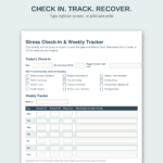 Stress & Burnout Workbook Fillable PDF | Burnout Recovery Plan | Stress Tracker for Therapists & Clients | Instant Download - Image 3