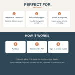 Stress & Burnout Workbook Fillable PDF | Burnout Recovery Plan | Stress Tracker for Therapists & Clients | Instant Download - Image 4