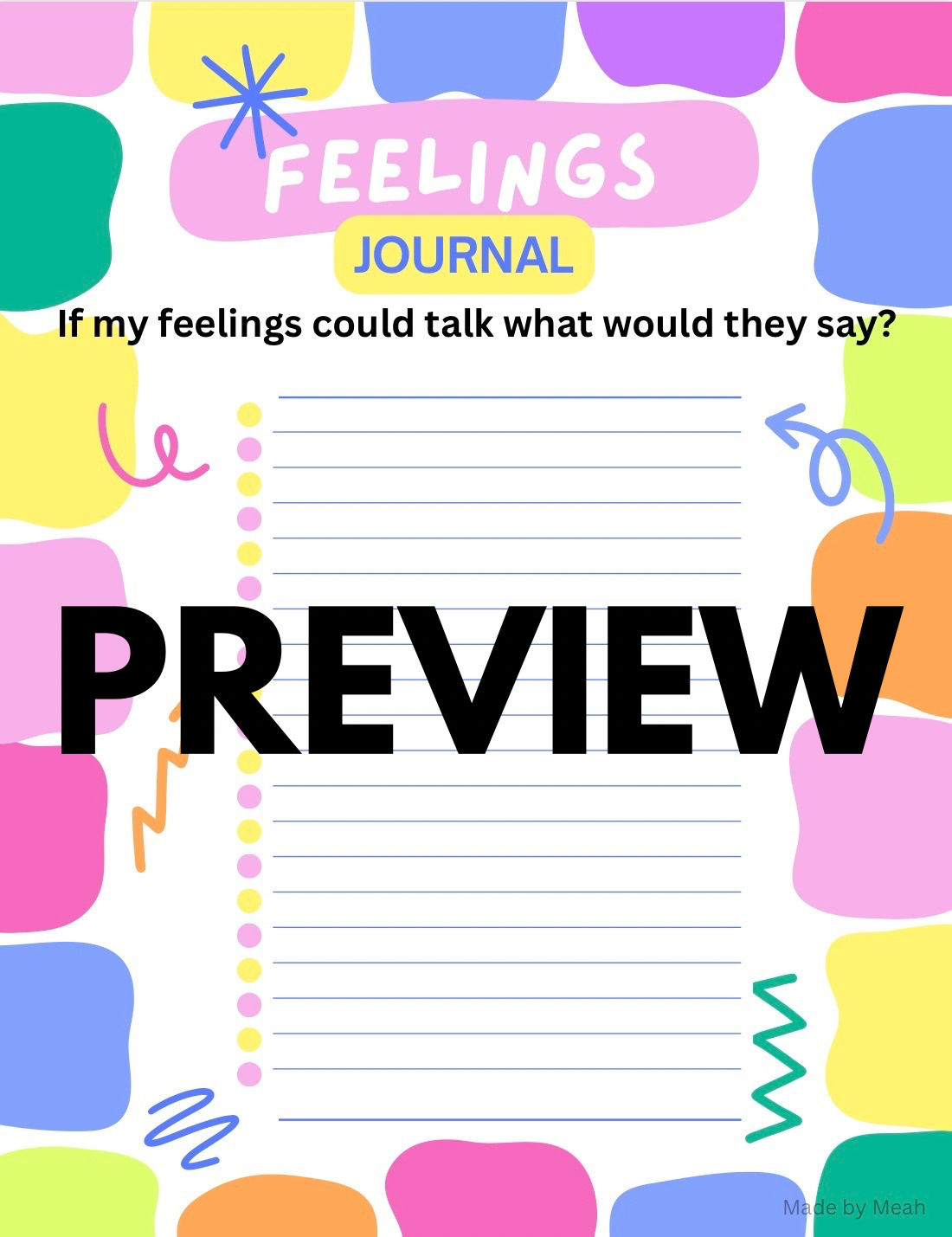 PREVIEW Feelings Journal - Image 1