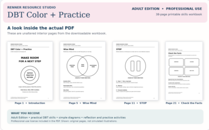 DBT Color + Practice: Adult Edition for Therapists